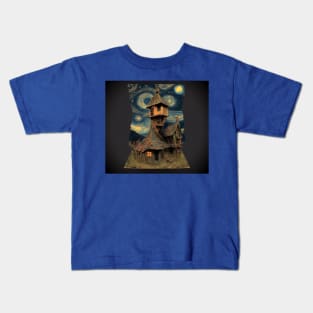 Starry Night Over The Burrow Kids T-Shirt